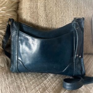 FRYE navy blue leather purse
